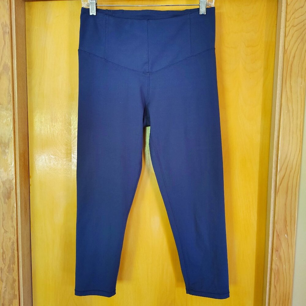 Zobha Capri Cropped Leggings Blue Large